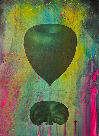 Green Bulb, 2023; 41" x 29"