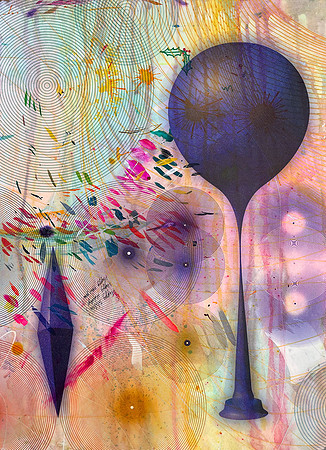 The Violet Glow, 2024; 23.5" x 17"