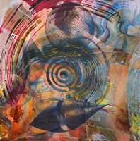 Circle of Life, Circle of Death, 2026, 10 x 10"