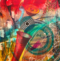 Let's Live in the Moment, 2026, 10 x 10"