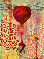 Crimson Squall, 2026; 30" x 22"