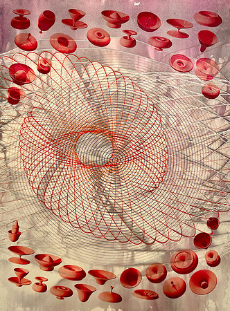 Radial Acceleration, 2023; 23" x 17"