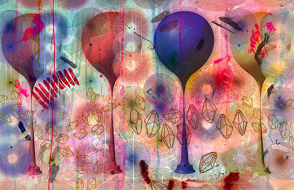 The Four Messengers, 2025; 23" x 36"