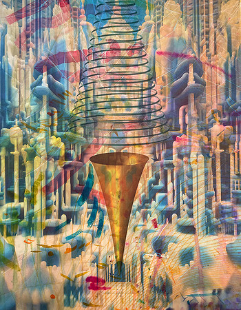 The Guardian at the Gate, 2024; 21" x 16.5"